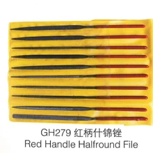 3*140 мм красная полукруглая ручка для золотого и серебряного резьбы и подачи 10 шт