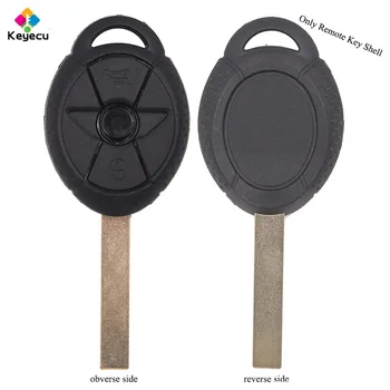 

KEYECU 10PCS/Lot Replacement Remote Key Shell- 3 Buttons & HU92 Blade - FOB for BMW Old Mini 2005 2006 2007- Only Key Shell Case
