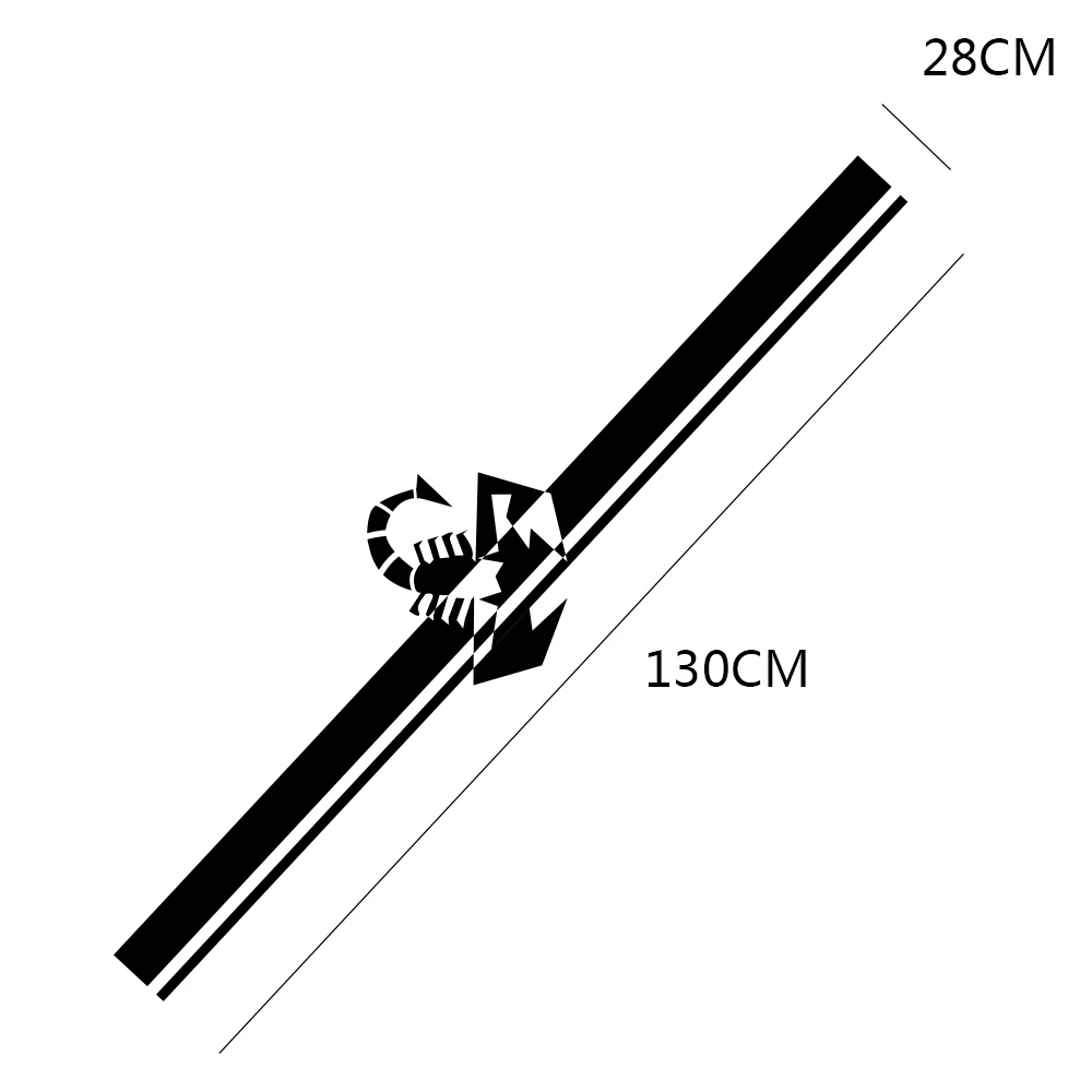  Funny Stylish Car Long Stripe Stickers Auto Hood Cover Vinyl Film Decals Car Racing Sports DIY Stic