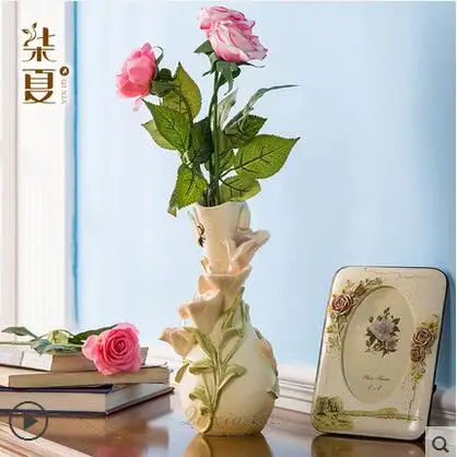 

European-style creative and simple modern water table flower vase, flower pot living room set up a handicraft