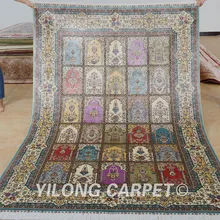 Yilong 5'x7. 5' шелковый ковер в восточном стиле четыре сезона ручной работы изысканный кашский шелковый ковер(0808