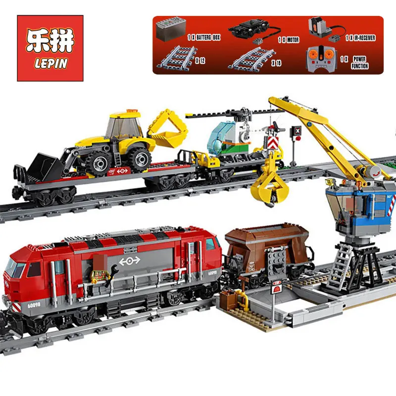 

Lepin 02009 Genuine City Series The Heavy-haul Train LegoINGlys 60098 Building Blocks Bricks Educational Toys Christmas Gifts
