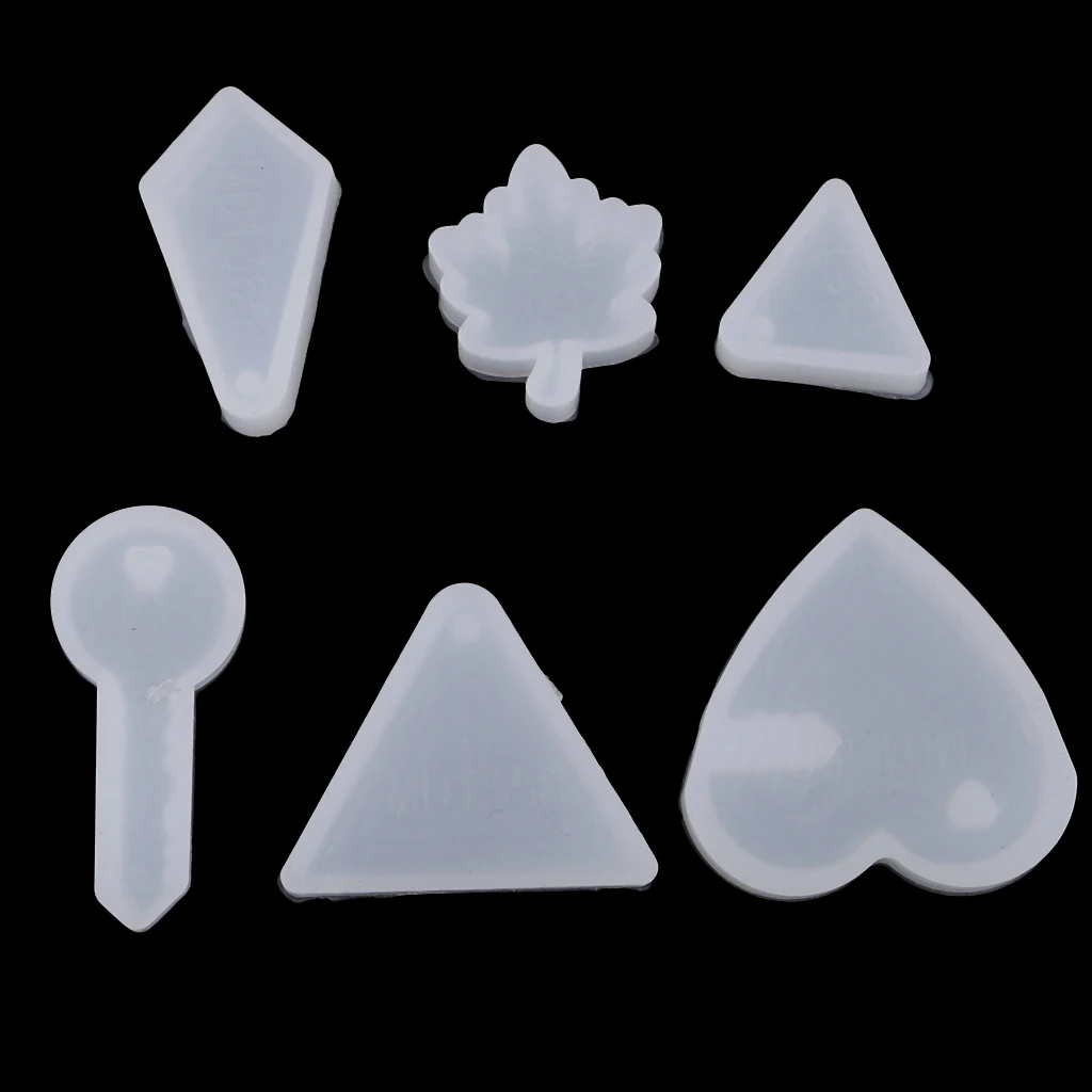 6 Designs Silicone Mold Necklace Pendant Resin Jewelry Making Mould DIY Decorative Hand Craft Resin Casting Mould Tools