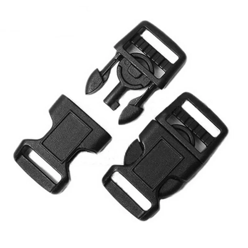 

10pcs/Pack 5/8"(16mm)Plastic Side Release Buckle With Key Locking Pin Paracord Bracelet Tactical Backpack EDC Outdoor Kits