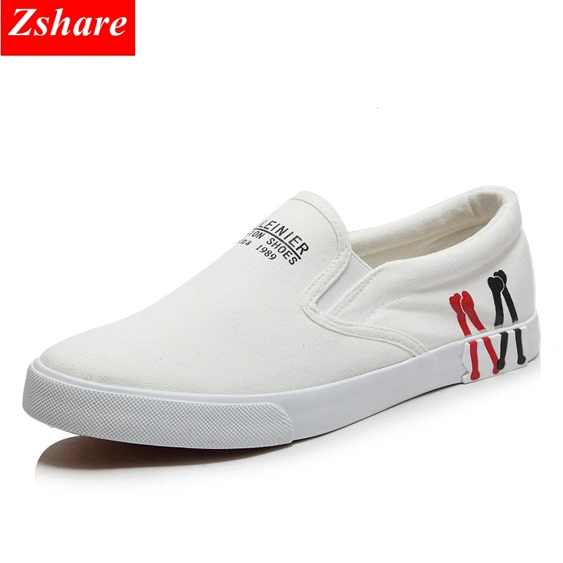 2019 New Men Casual Shoes Black White Solid Canvas Shoes Man Loafers Summer Breathable Fashion Sneakers Men Slip-On Shoes Flats