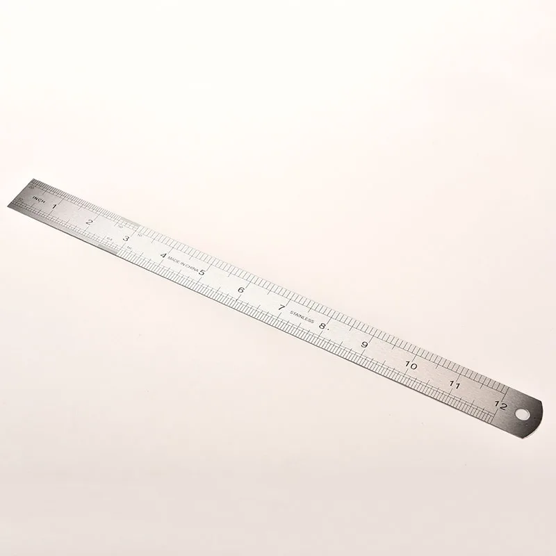 30CM 12"Steel Stainless TOOL Metric Metal Ruler Measurement Double Sided ODCA TO 