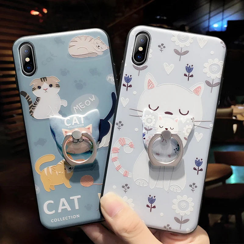 

Totviss Case For iPhone XS Max Case For iPhone XR Cover For iPhone XS Soft Silicon case For iphone X 7 8 6 6S 3D embossed Case