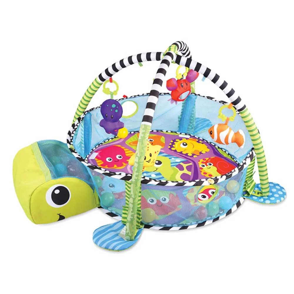 

Colourful Kids Crawl Mat Set Ocean Ball Baby Turtle Fitness Frame Stand Cartoon Fence Creep Cushion With 30 Ocean Balls