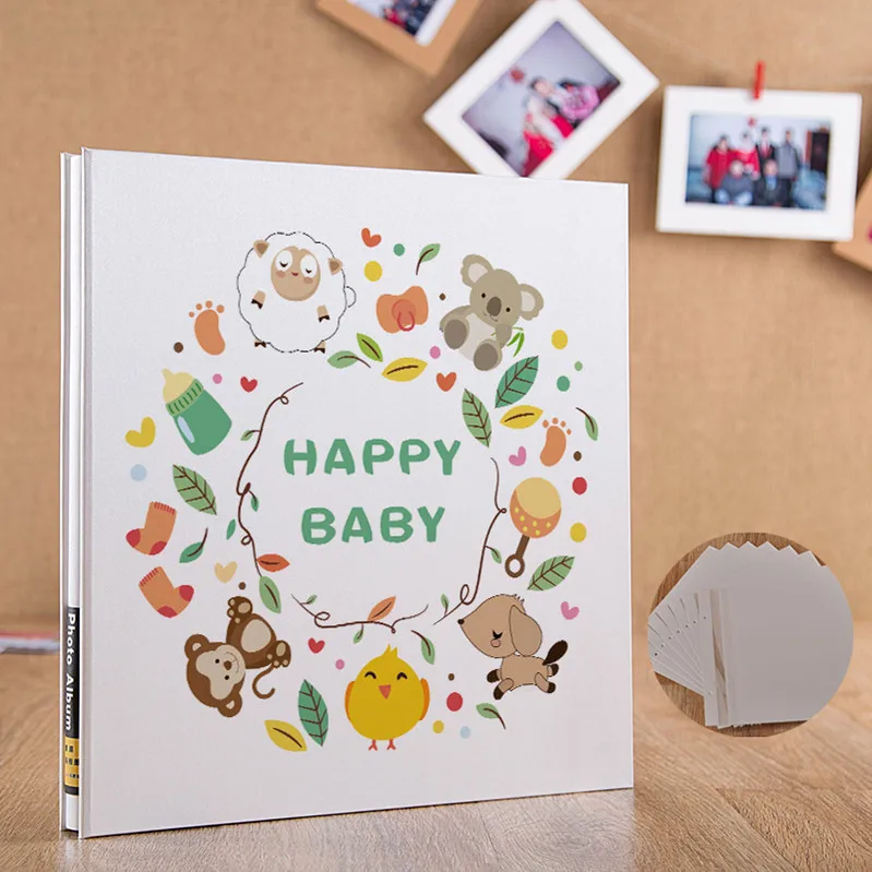 9,5 дюймовый детский фотоальбом Fotografico детский альбом для скрапбукинга Подарок на годовщину самоклеющиеся Фотоальбомы, 13 дюймов DIY наклейки фотоальбом - Цвет: Happy Baby