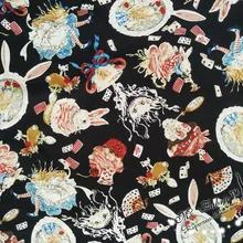 145*100 см Кролик Алиса в стране чудес хлопчатобумажная ткань для шитья DIY ручной работы материал домашний текстиль пэчворк