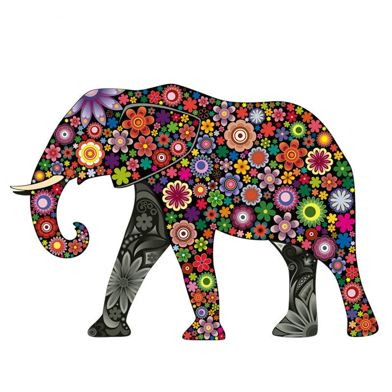 

Colorful Elephant Patches Iron On Patches For Clothes DIY Accessory Decoration Easy Print By Household Irons