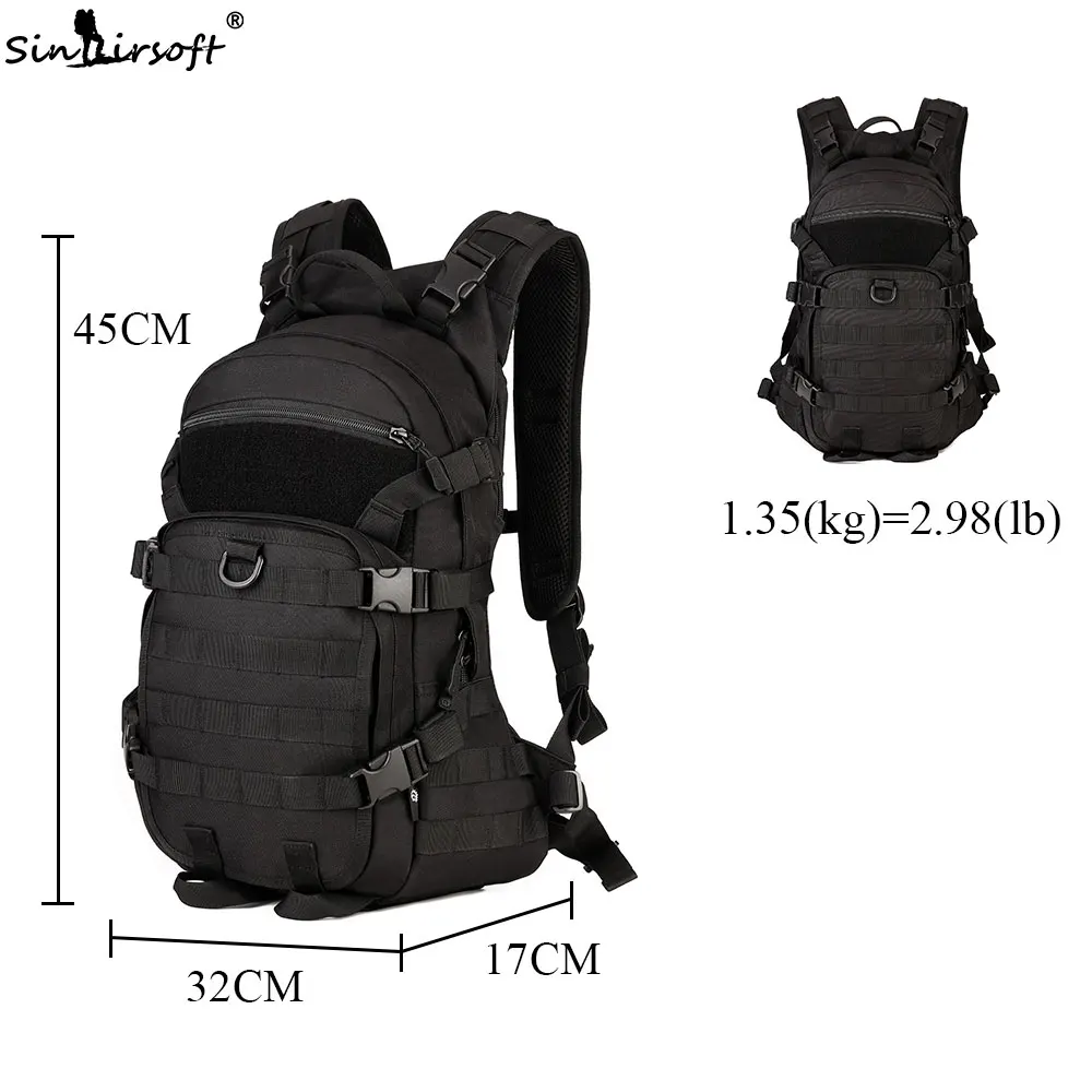  SINAIRSOFT Outdoor Sport Bags Military Backpack Trekking School bag Travel 25L Nylon Camouflage Cam
