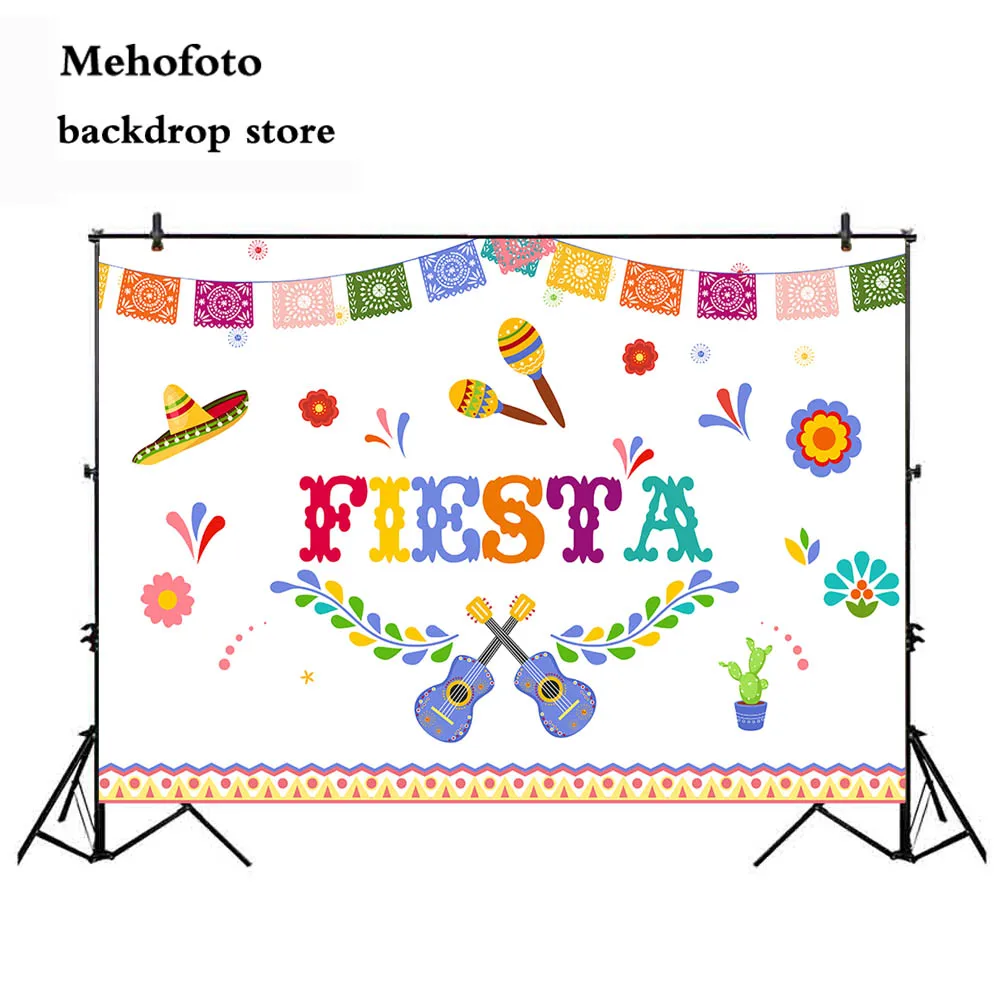 Mehofoto Fiesta мексиканские фотографии декорации вечерние фон для фотосъемки гитара