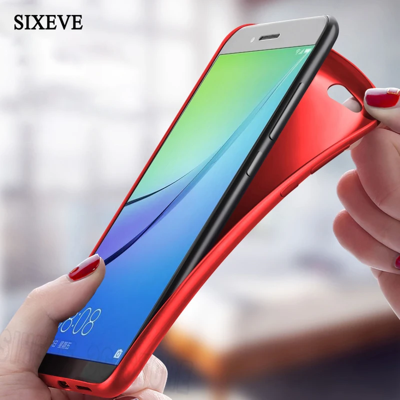 

SIXEVE TPU Matte Phone Case For Huawei P9 Plus P10 Lite Plus Enjoy 6S Honor 8 9 Mate 8 9 10 Pro Rubber Buffer Back Cover Shell