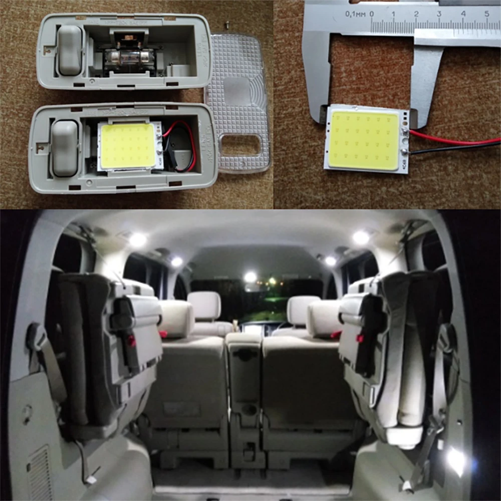 2 шт. Автомобильные светодиодные лампы T10 W5W 18/24/36/48 SMD COB 12 В|Сигнальная лампа| |