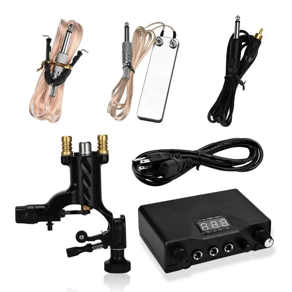 

US/EU/UK Professional Dragonfly Tattoo Machine LED Power Supply Clip Cord Foot Pedal Kit Set