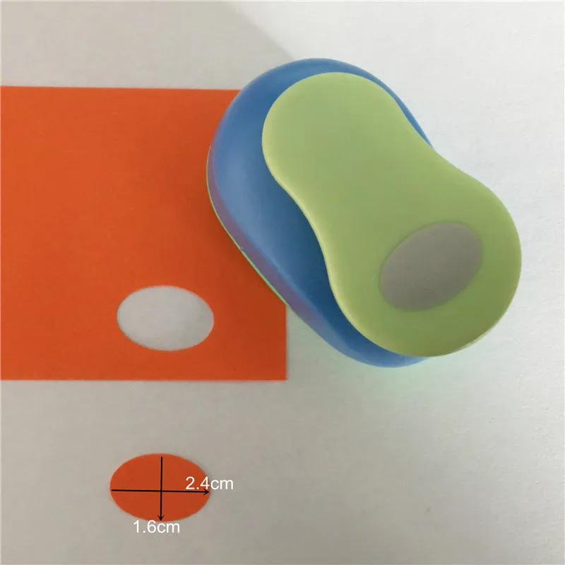 

Free Ship 1"/2.4cm oval shaped EVA foam hole punch paper cutter for card handmade scrapbook ellipse design craft punch machine