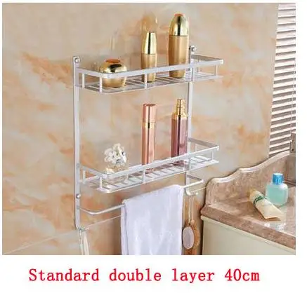 

40cm single layer bathroom shelves racks wall mounted, aluminum shelves