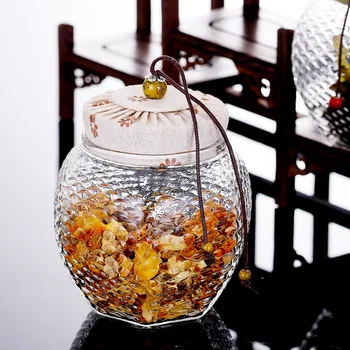 

Glass Storage Tank Jar of Tea Storage Caddy Sugar Shaker Salt 4 Specifications and Styles