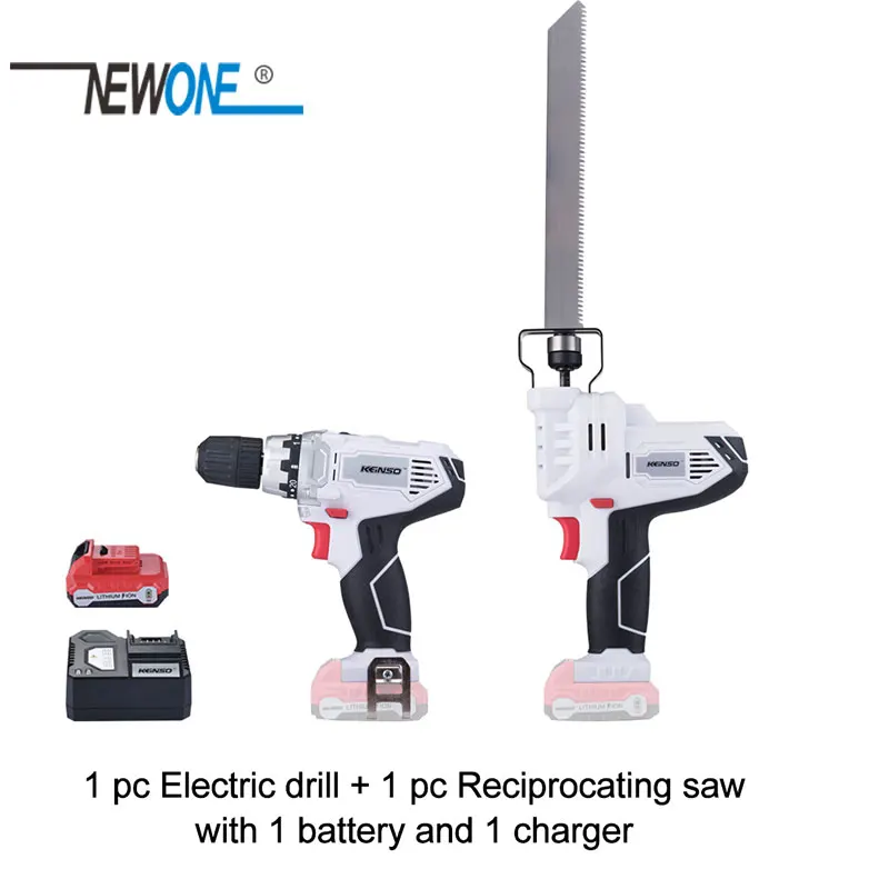 

Keinso/newone 12V power tools Reciprocating Saw and Electric drill with one lithium battery and one charger