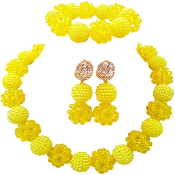 

Popular New Style Yellow Africa Women Jewelry Sets for Anniversary 1C-SJZZ-14