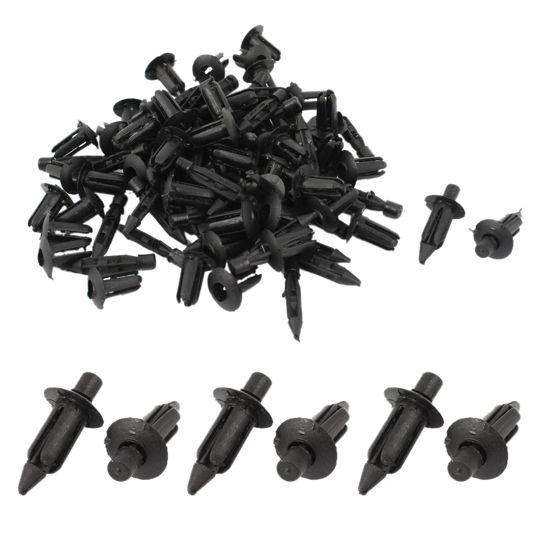 

6mm x 12mm Plastic Rivets Car Push Clips 50 Pcs