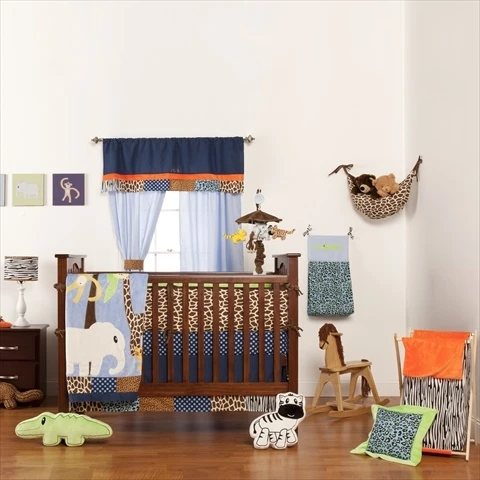 One Grace Place 10-14b012 Jazzie Jungle Boy Crib Bumper (1)