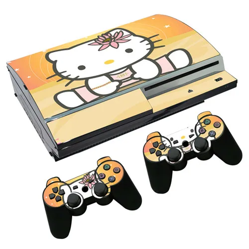 Hello kitty наклейка для PS3 Fat playstation 3 консоль и контроллеры для PS3 Skins Наклейка виниловая пленка - Цвет: 0245