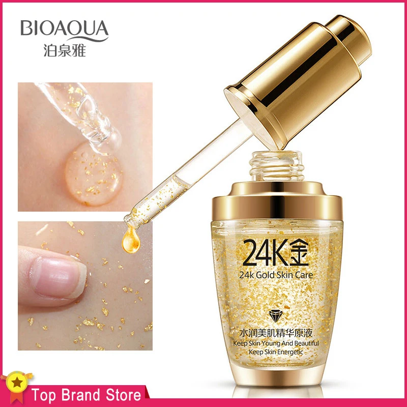 

BIOAQUA 24K Gold Face Serum Moisturizer Essence Cream Whitening Day Creams Anti Aging Anti Wrinkle Firming lift Skin Care