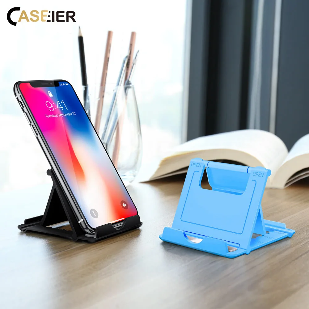 

CASEIER Adjustable Plastic Mobile Phone Holder Stand Base For iPhone X 7 8 Huawei P20 P9 10 Samsung Xiaomi Universal Desk Holder