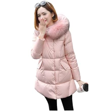 Новинка, зимнее пуховое пальто больших размеров, женские парки, Женская средней длины, пуховая стеганая куртка высокого качества, женская одежда