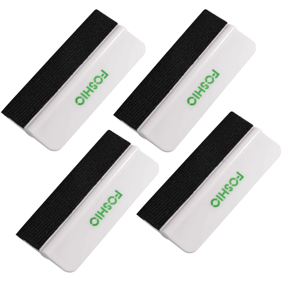 

FOSHIO 4pcs Carbon Fiber wrapping Felt Squeegee Soft Scraper Vinyl Car Wrap Tool Window Tint Tool Auto Glass Cleaning Tools