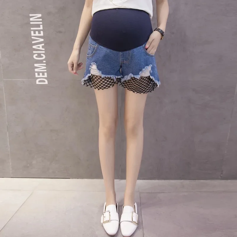 Женские джинсовые шорты с дырками для беременных|pants for pregnant|maternity summer pantspregnant care |