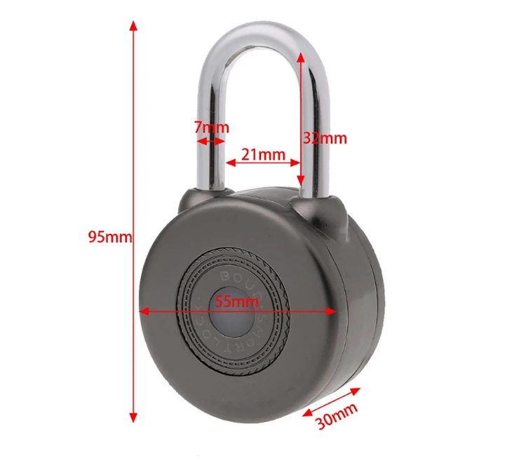 Smart Bluetooth Padlock Electronic Wireless Lock Keyless APP Control Bluetooth Password Shareing for Bike Motorcycle Home Door (2222)