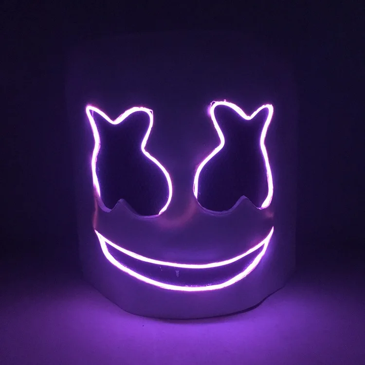 

latex Marshmello Helmet DJ Marshmello Mask Concert Props Future Bass Marshmello Music Fans Prop Bars Prop Without LED