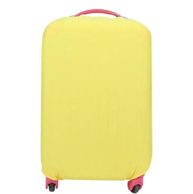 Защитный чехол для багажа от 18 до 30 дюймов, эластичный чехол на колесиках для путешествий, дешевый чехол для багажника, пылезащитный чехол, аксессуары - Цвет: Цвет: желтый