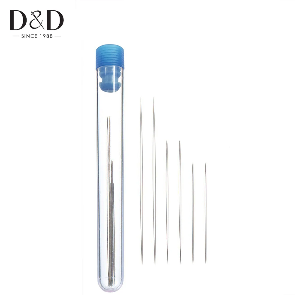 

1pc Storage Box & 6pcs Big Eye Stainless Steel Curved Beading Needles Threading Cord Easily Making For Jewelry Bracelet Necklace