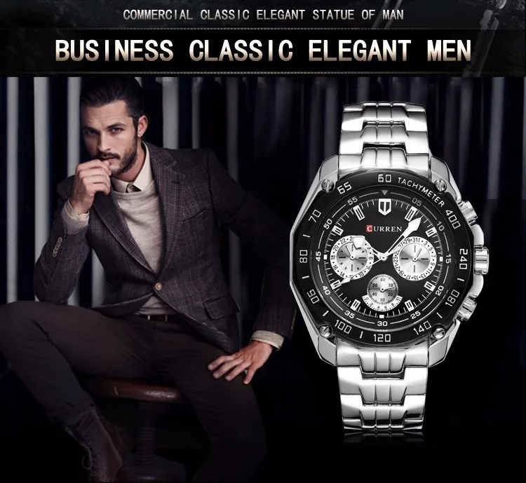 Мужские часы Мужские военные Бизнес Кварцевые часы из нержавеющей стали часы лучший бренд Роскошные спортивные часы для мужчин Relogio Masculino