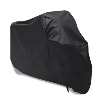 

Motorcycle Motorbike ATV Scooter Dustproof Waterproof Sun Block Protective Cover Rain Cover Protector - Size XXL (Black) A20
