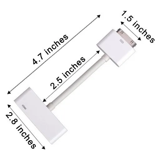 1080P Док станция разъем HDMI HDTV ТВ адаптер кабель для Apple iPad 2 3 iPhone 4 4S iPod|adapter cable|tv