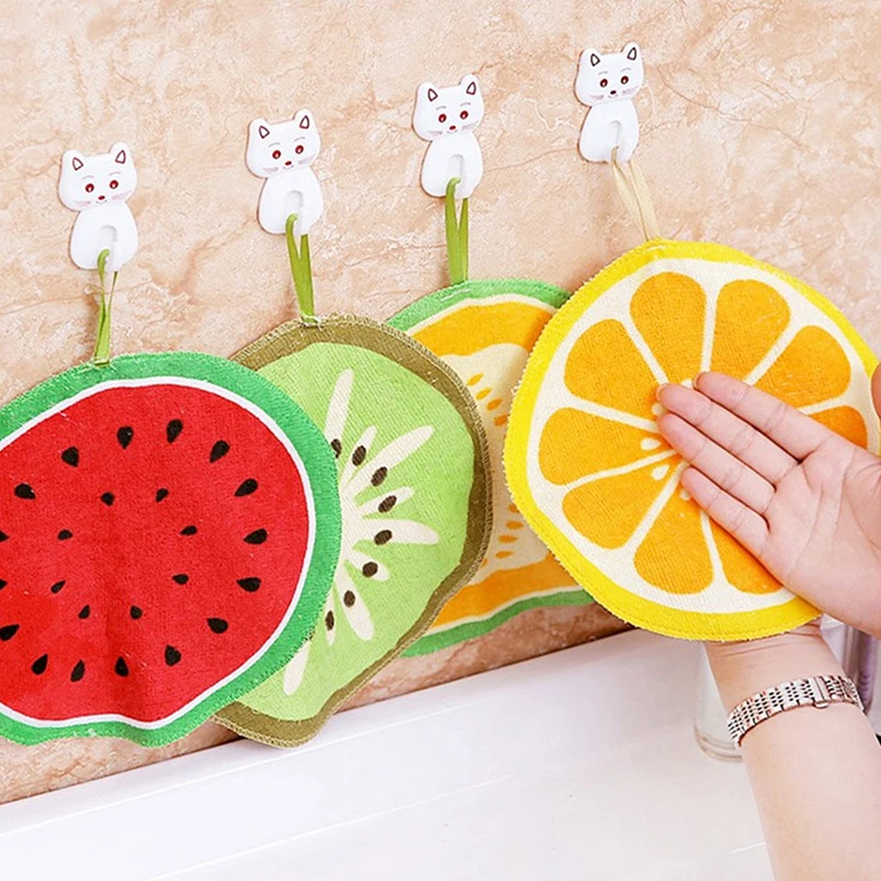 

DINIWELL Hanging Fruit Pattern Cartoon Towel Kitchen Cloth With Water Absorbing Cloth Towel Kitchen Cleaning Rag