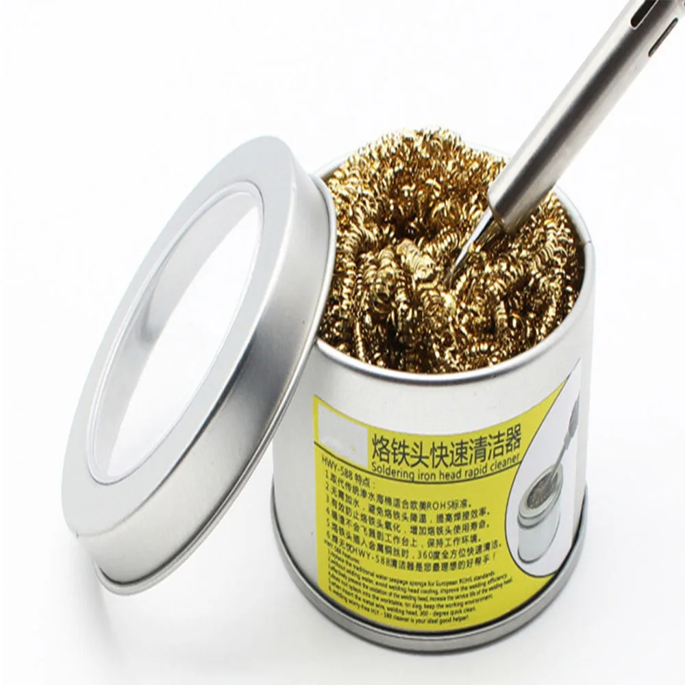 

Suction soldering iron mesh filter cleaning nozzle tip copper wire ball cleaning ball ball box cleaning ball
