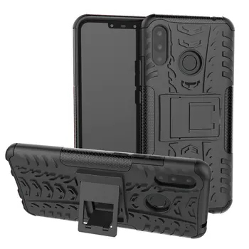 

30pcs/lot For Huawei Y5 2019 Y7 2019 Case 2 in 1 Heavy Duty Armor Military Hard Case With Stand For Huawei Y6 2019 Nova 3i