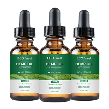 

Organic Hemp Seed Oil 1000mg Sleeping Aid Anti Stress Nerve Pain Relief EK-New
