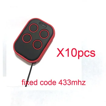 

10x remote control duplicator 433mhz garage door transmitter face to face fixed code red color