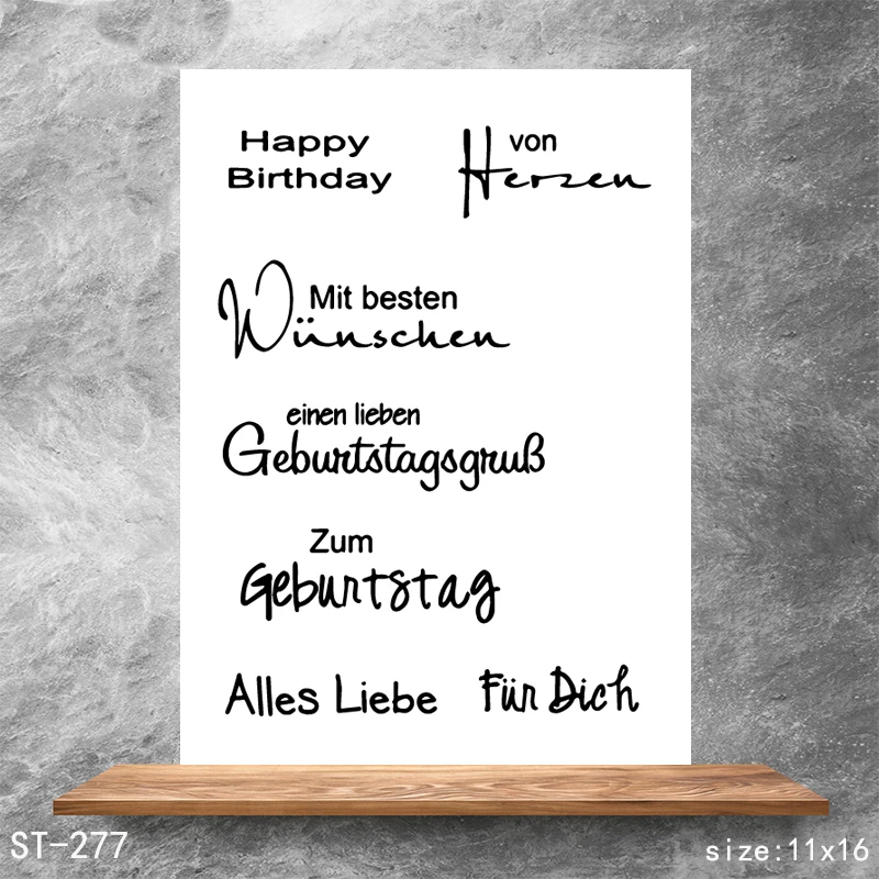 

ZhuoAng Happy holidays Transparent Seals for DIY scrapbooking photo album Clear Stamps 11*16cm