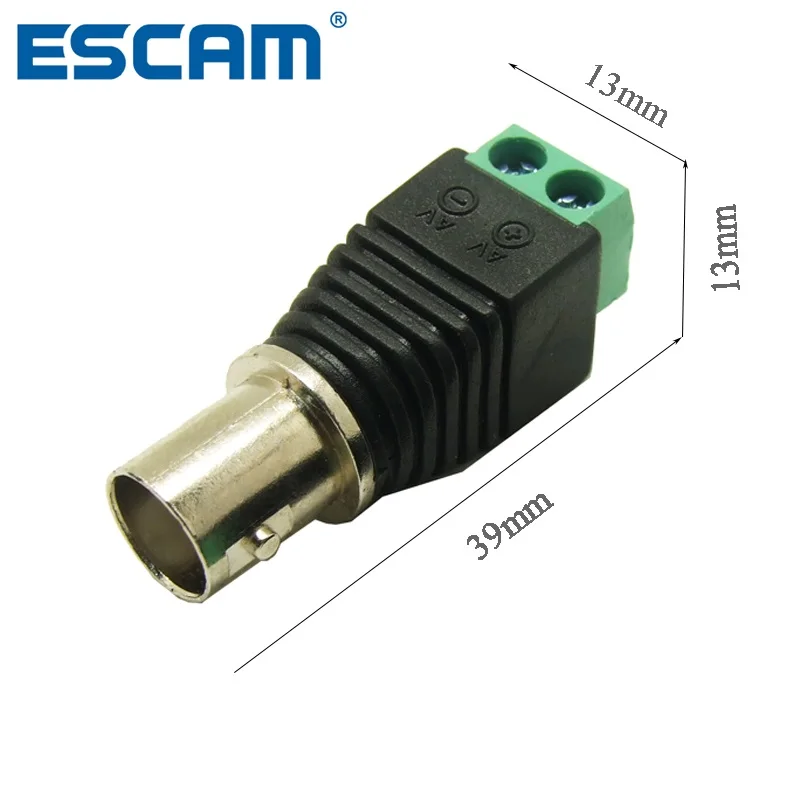 ESCAM 10 шт./лот Коаксиальный Cat5 Cat6 BNC Женский CCTV Разъем, BNC Женский Джек видео балун Разъемы BNC Гнездовой разъем