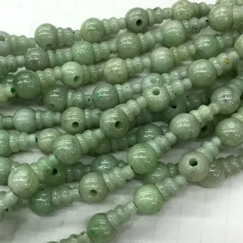 

Natural Genuine Green Jadeite Jade Pagoda Tee Buddha Head Tibet Guru Beads Fit Jewelry DIY Necklaces (10 Beads/lot)