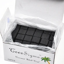 72 Cubes/Box “COCO Sigma” Kokos Shisha Holzkohle “Premium Shisha Holzkohle” Weniger Asche, rauch, Länger Als 1,5 Stunden!!”