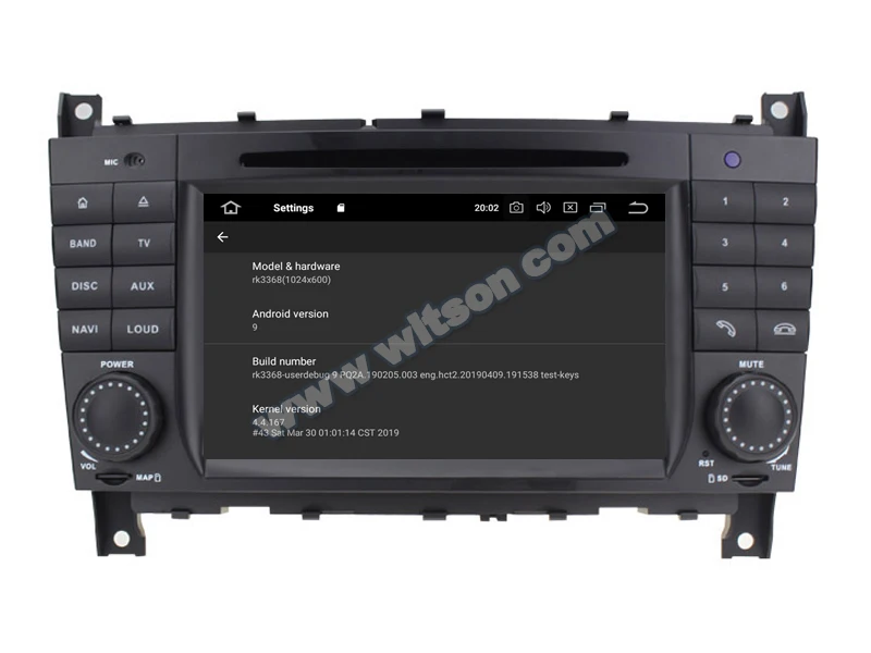 WITSON Android 9,0 Восьмиядерный 4G ram автомобильный dvd-плеер для MERCEDES-BENZ C Класс W203/CLC W203 автомобильный аудио стерео DVD НАВИГАЦИЯ gps